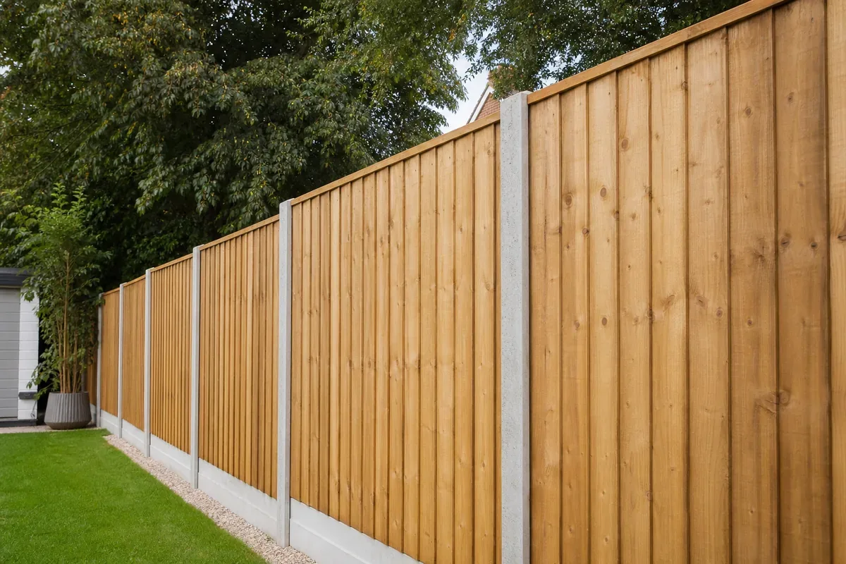 Closeboard wooden fencing installed in Coventry