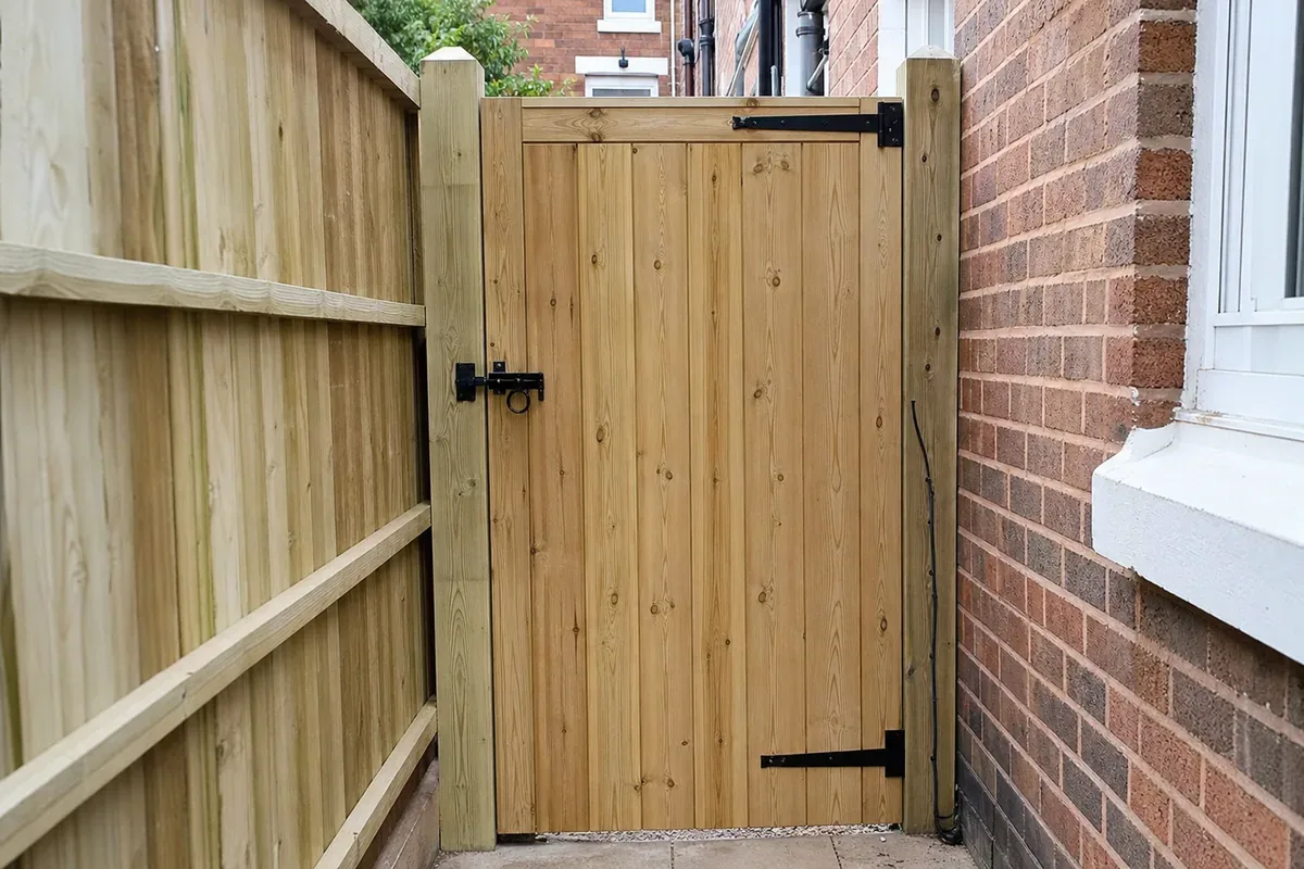 Wooden garden gate fitted in Coventry